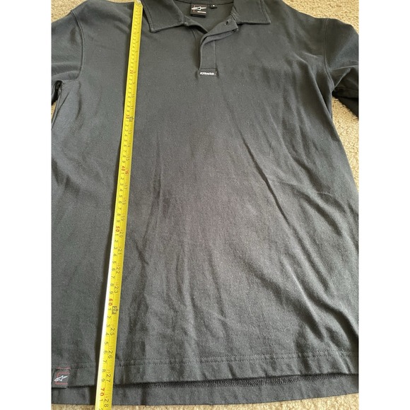 Alpinestars Sportswear RPM Short Sleeve Polo Shirt Black Moto Logo Small JBHS - Picture 6 of 11